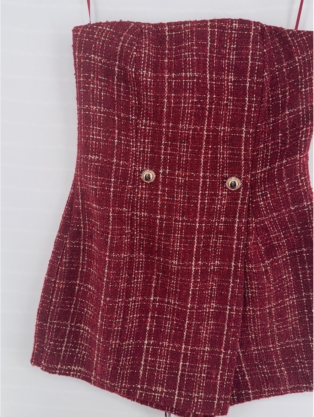 VICI Starlit Romance Tweed Romper, NWOT Women’s Small - Picture 4 of 8